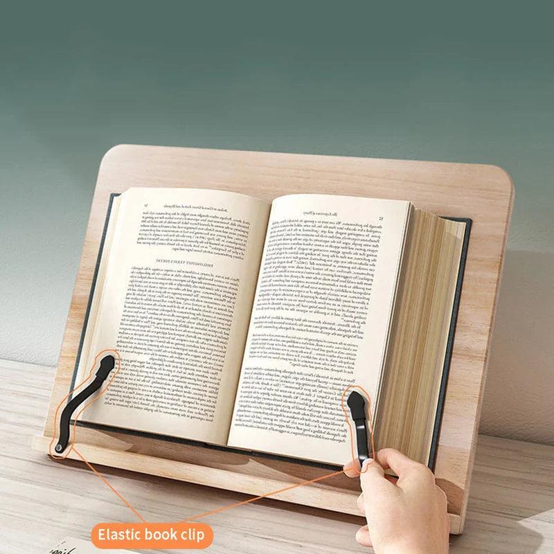 Support de lecture en Bois Réglable et Pliable