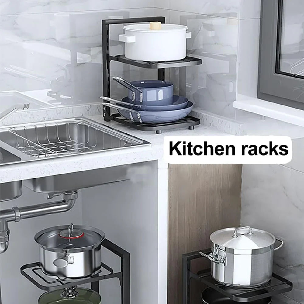 Support de rangement pour casseroles et poêles ajustable 5