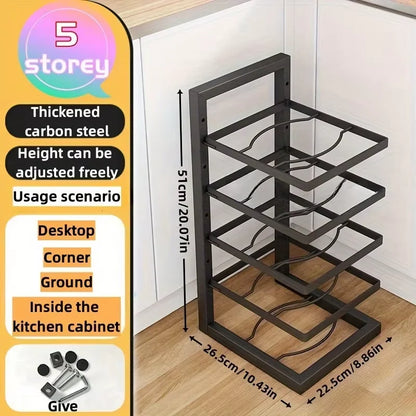 Support de rangement pour casseroles et poêles ajustable 8