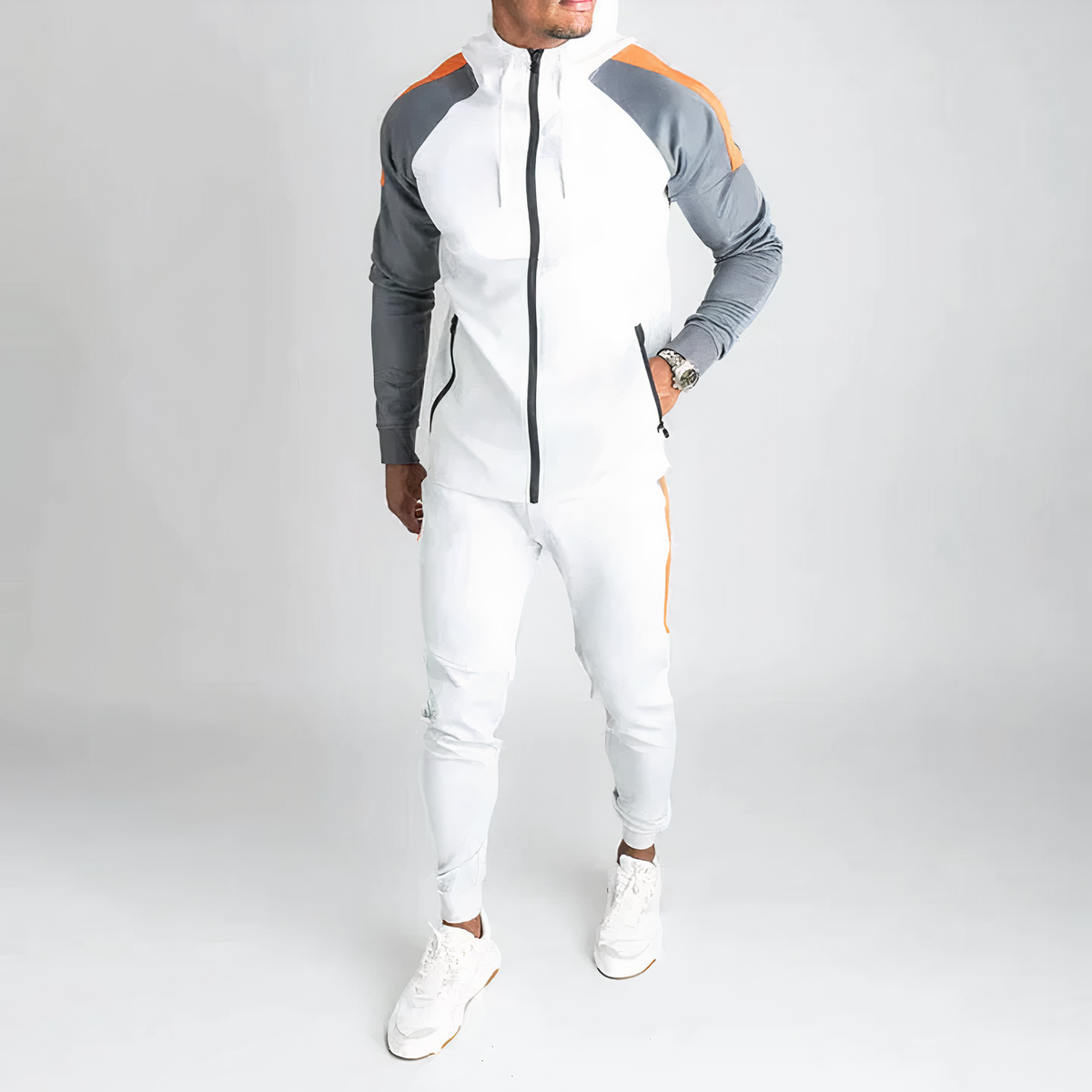 Survêtement Homme Polyester Coupe Classique Confortable - Foivo