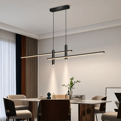 Suspension LED Linéaire Luminaire Design pour Table à Manger - Foivo