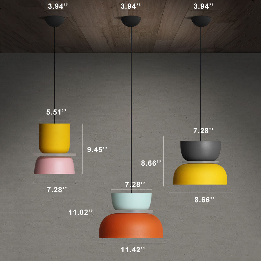 Suspension LED Scandinave Colorée Moderne 4