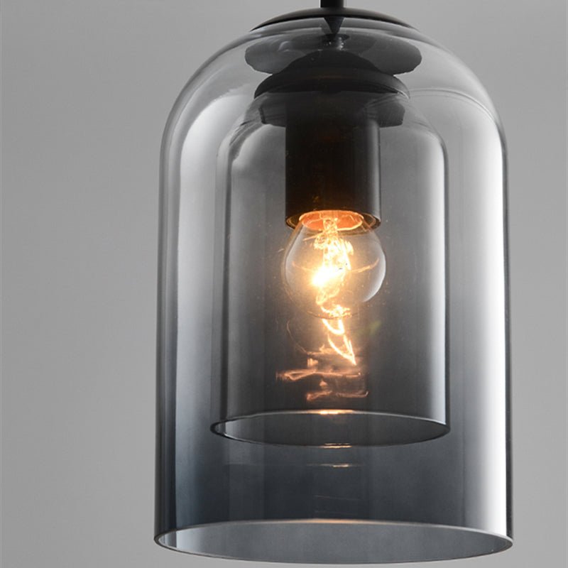 Suspension Luminaire Double Verre Design Moderne 7
