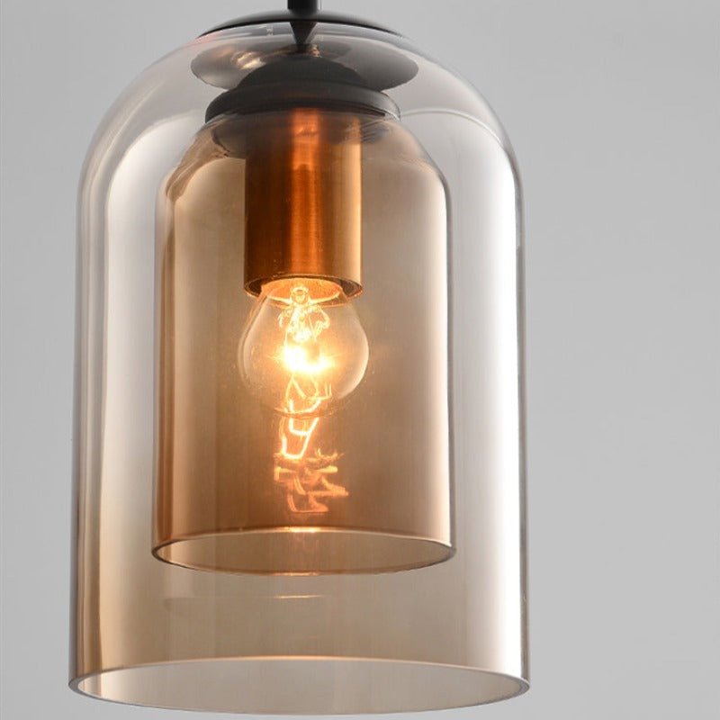 Suspension Luminaire Double Verre Design Moderne 8