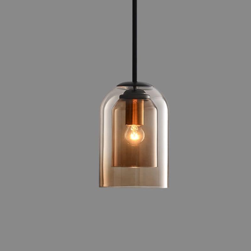 Suspension Luminaire Double Verre Design Moderne 9