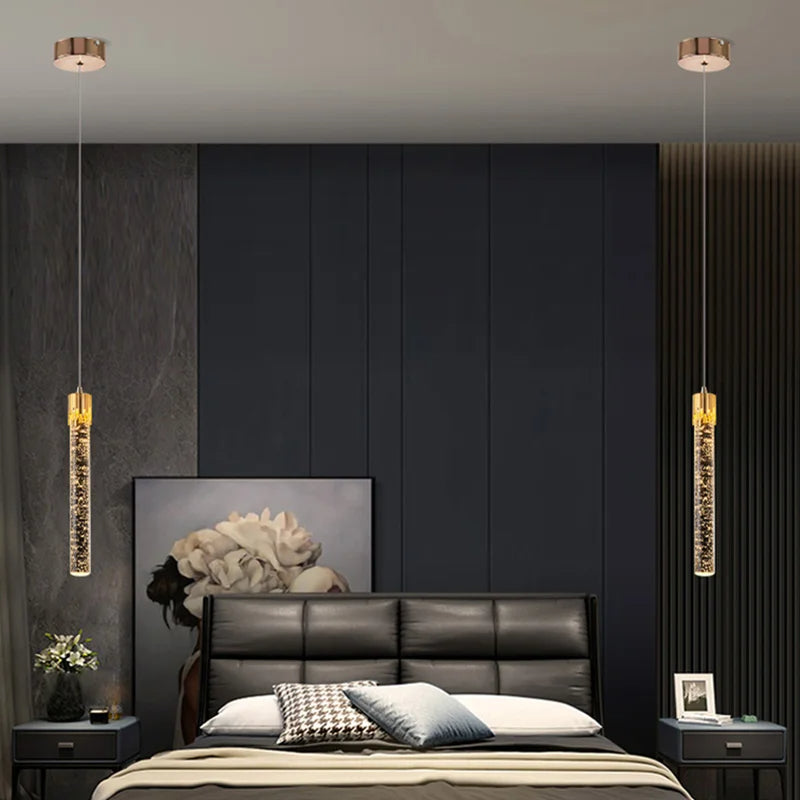 Suspension Moderne Cylindrique en Verre 2