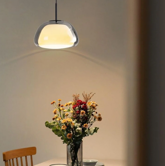 Luminaire en Verre Transparent - Suspension Chic pour Salle à Manger - Foivo
