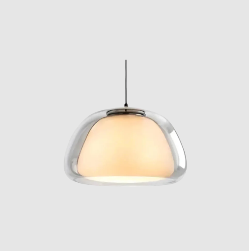 Luminaire en Verre Transparent - Suspension Chic pour Salle à Manger