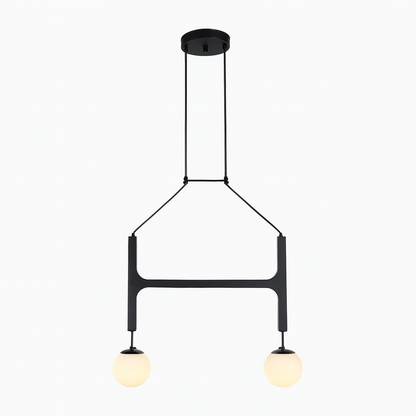 Lampe Suspendue Élégante Bois et Verre