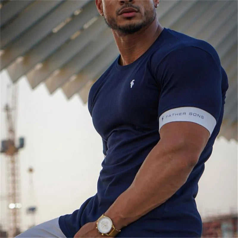 T-shirt Homme Coupe Musclée Manches Courtes 5