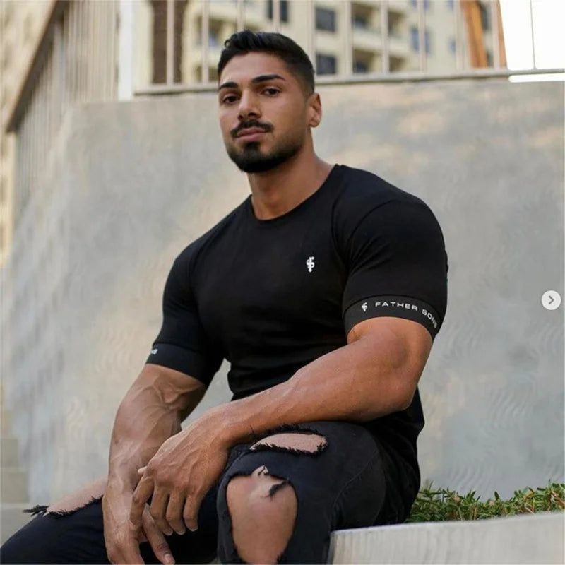 T-shirt Homme Coupe Musclée Manches Courtes 6