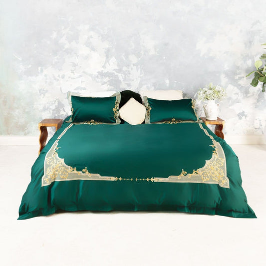 Housse de Couette Coton Doux Vert Clair - Foivo