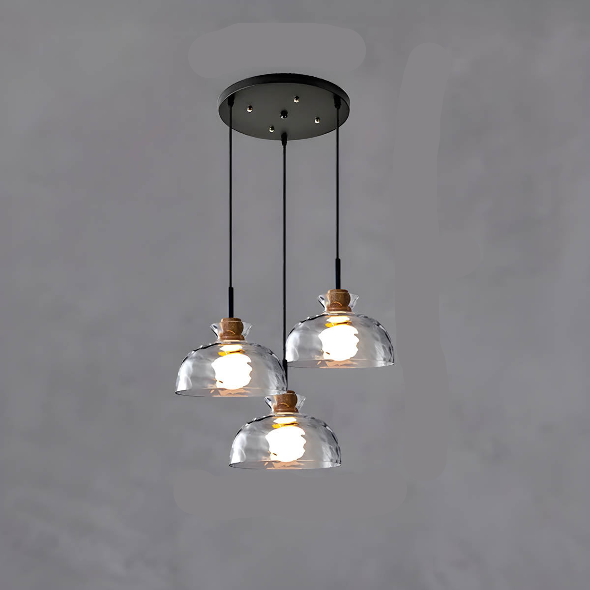Lustre Verre Design Élégant Suspendu