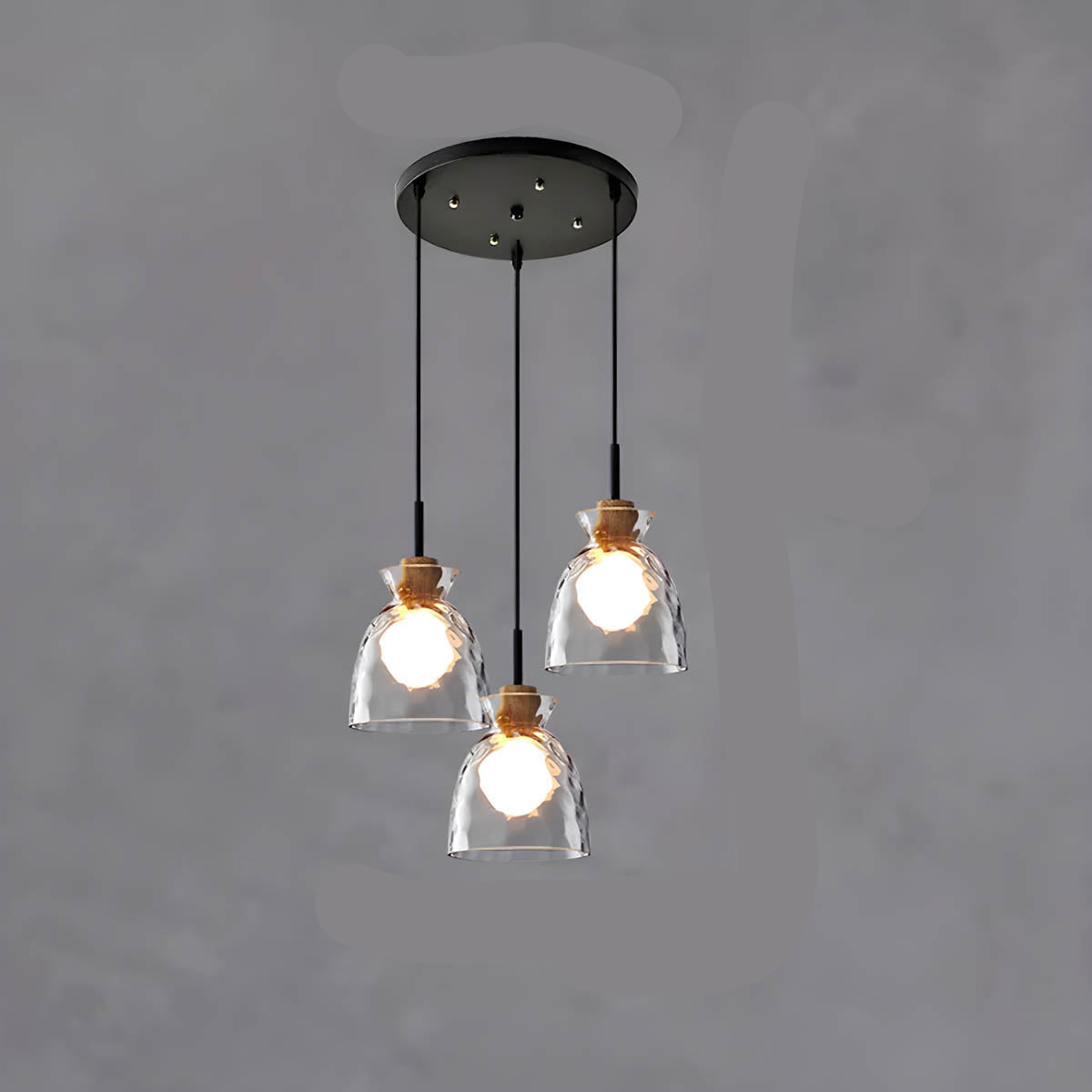Lustre Verre Design Élégant Suspendu