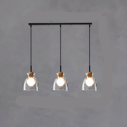 Lustre Verre Design Élégant Suspendu