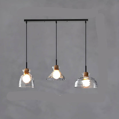 Lustre Verre Design Élégant Suspendu