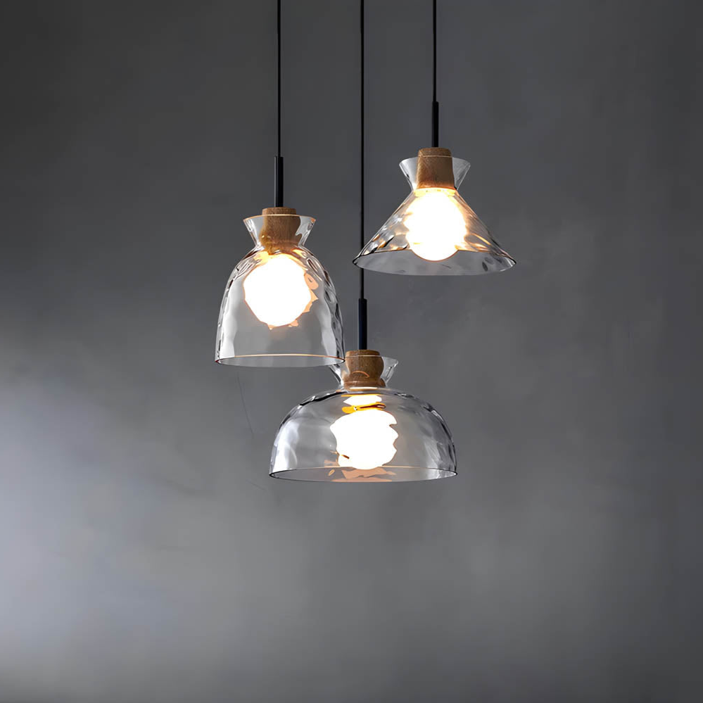 Lustre Verre Design Élégant Suspendu - Foivo