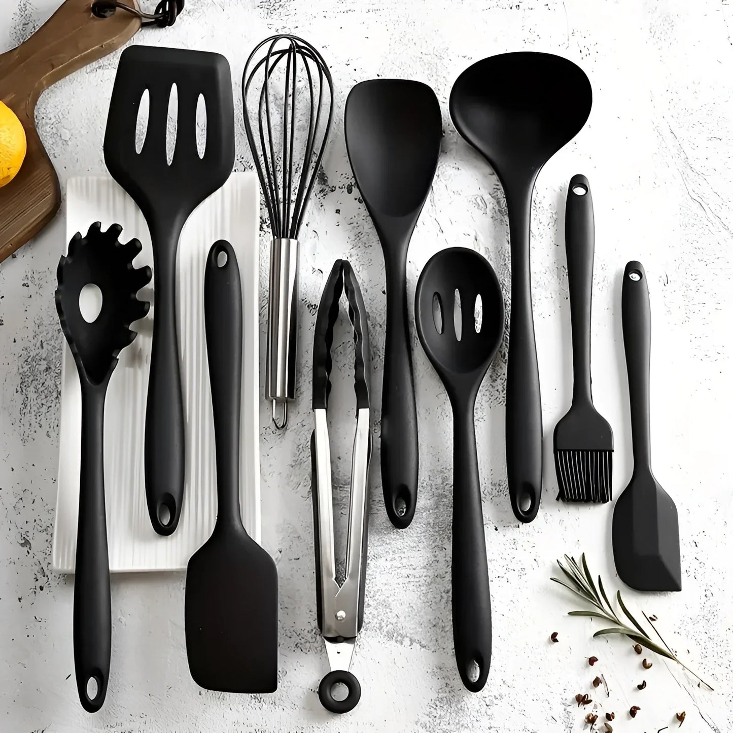 Ustensiles de Cuisine Silicone Anti-Adhésif
