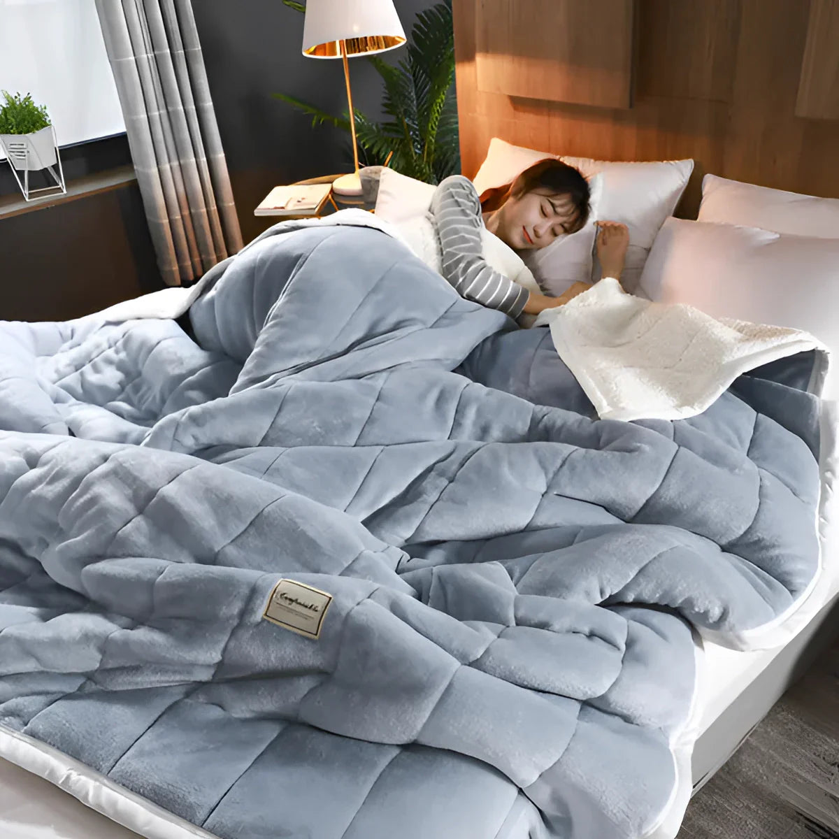 Couverture Polaire Douillette à Poids pour Adultes - BlxckFR