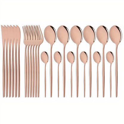 Ustensiles de Table Luxe Inox Doré Élégant