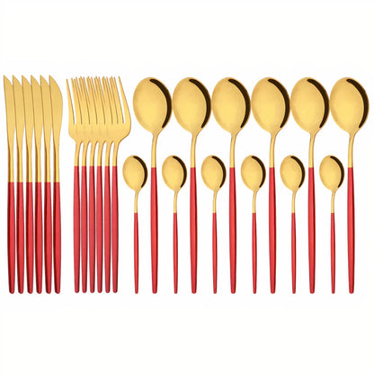 Ustensiles de Table Luxe Inox Doré Élégant