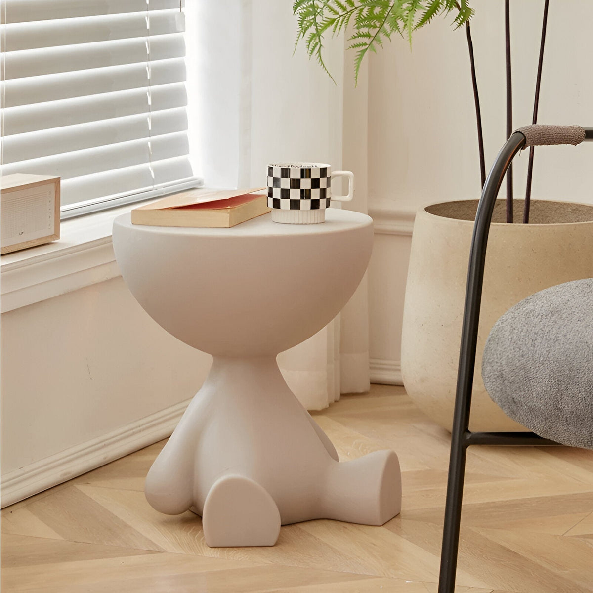 Table basse ronde Unisexe en plastique design fonctionnel