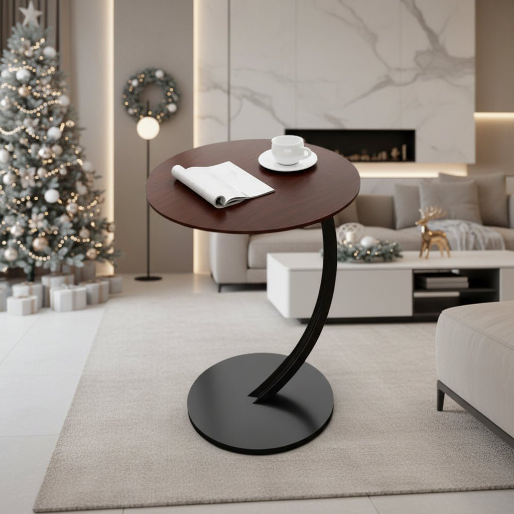 Table d'appoint Ronde Compacte pour Petits Espaces 2