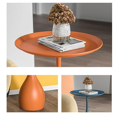 Table d'appoint Ronde en Métal au Style Médiéval Moderne 5
