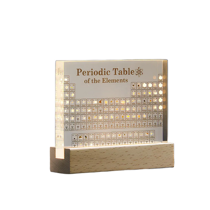 Tableau Périodique Lumineux Décoratif avec Éléments Réels - Foivo
