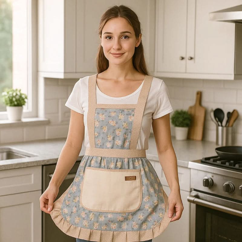 Tablier de Cuisine Floral Réglable pour Femmes 3