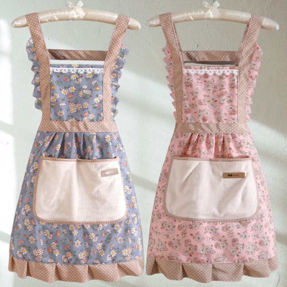 Tablier de Cuisine Floral Réglable pour Femmes 4