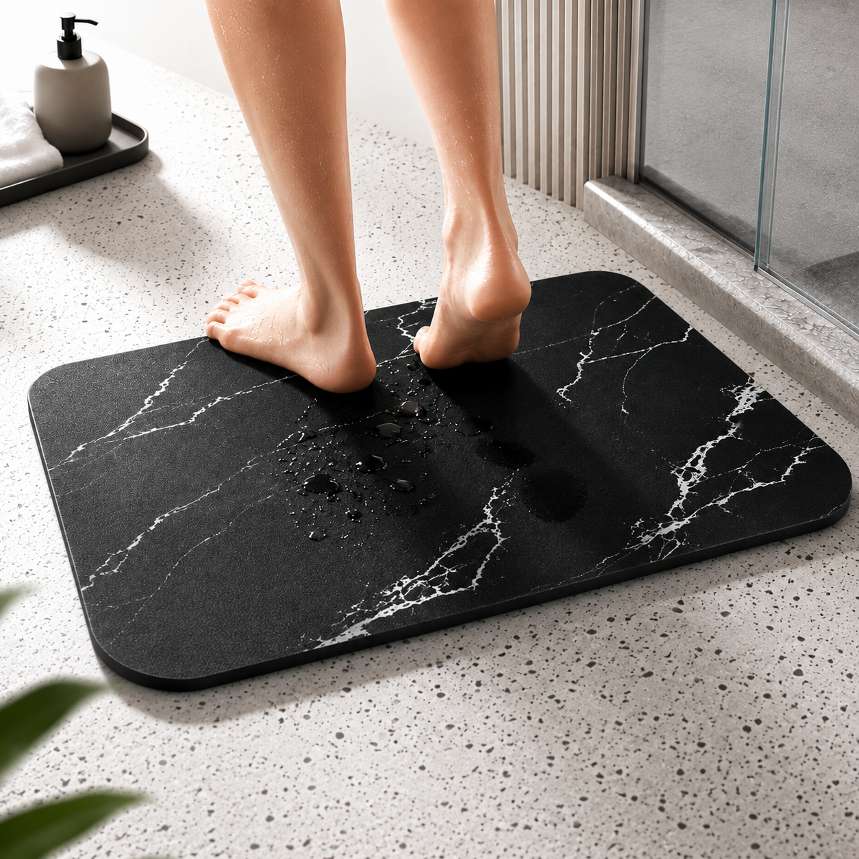 Tapis de salle de bain Absorbant Antidérapant Séchage rapide - Foivo