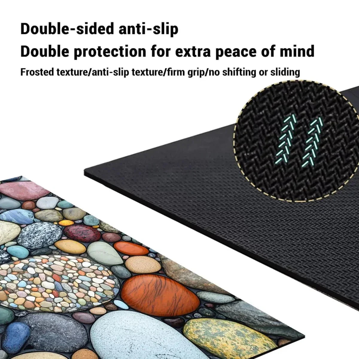 Tapis de bain, tapis de sol antidérapant pour salle de bain, design naturel et décoratif-salle de bain-Oslo France