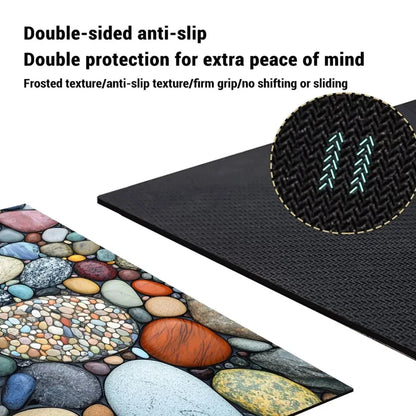Tapis de bain, tapis de sol antidérapant pour salle de bain, design naturel et décoratif-salle de bain-Oslo France