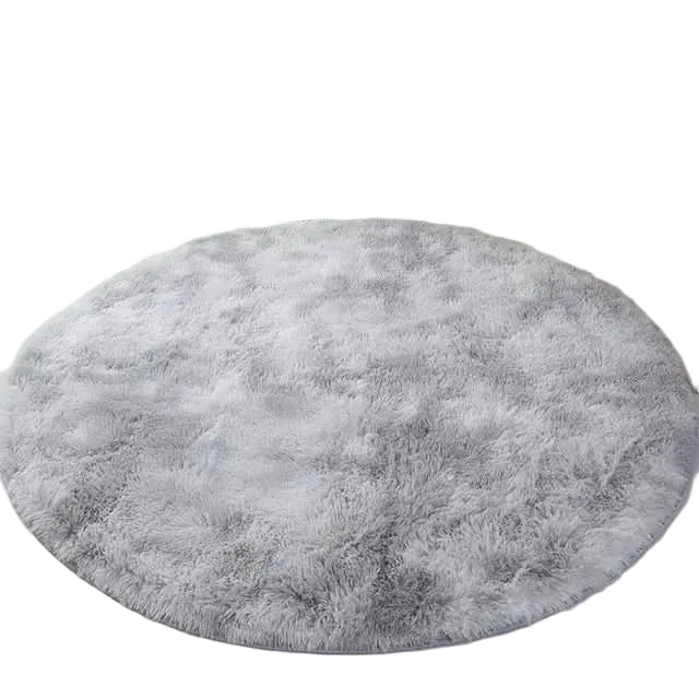 Tapis Rond Confortable en Polyester pour Salon et Chambre - Foivo