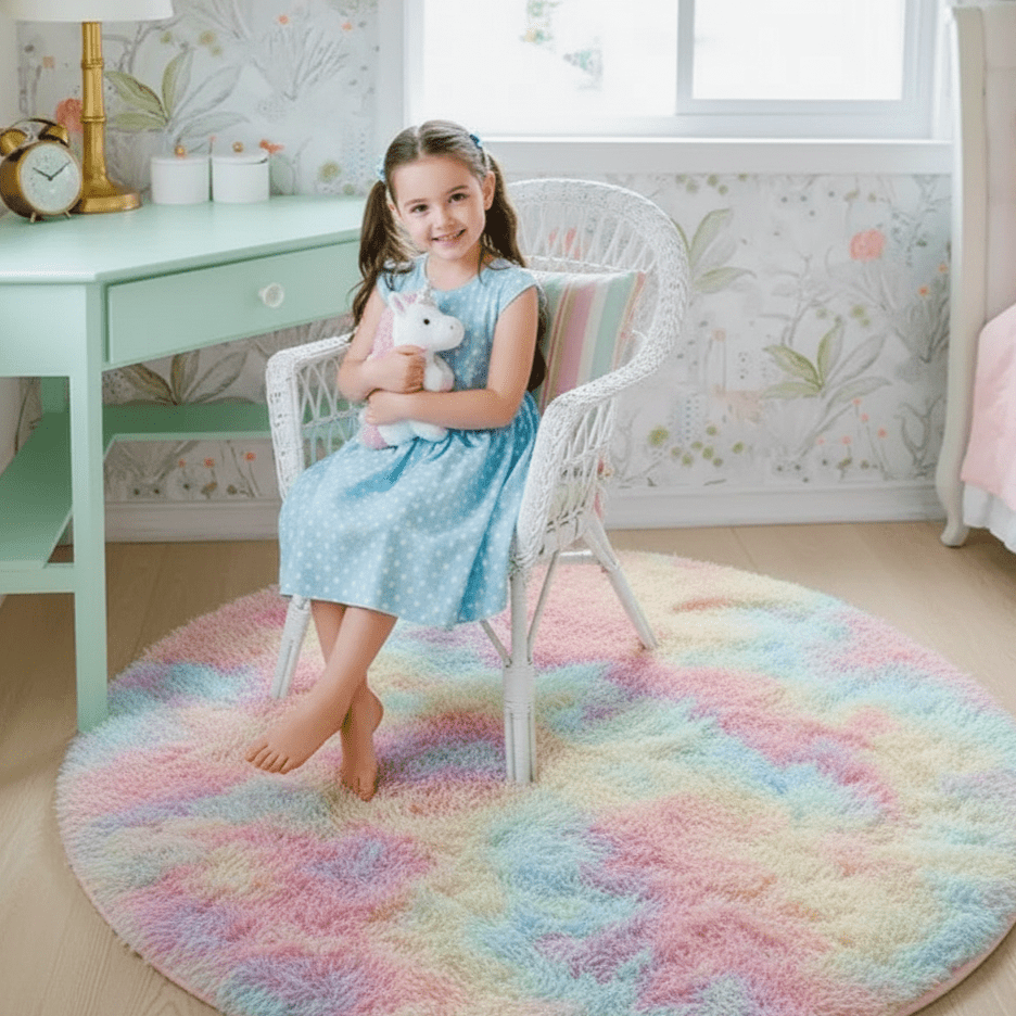 Tapis Rond Confortable pour Salon et Chambre 5