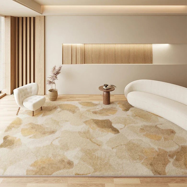 Tapis Salon Antidérapant Motif Marbré Style Japonais