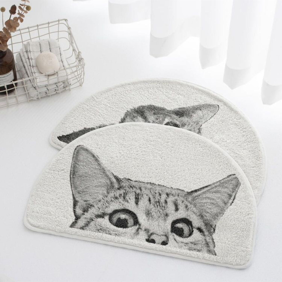 Tapis de bain Antidérapant Doux Unisexe Motif Ludique