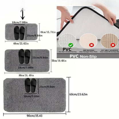 Tapis de Bain Antidérapant Moderne pour Salle de Bain avec Motif à Rayures 3
