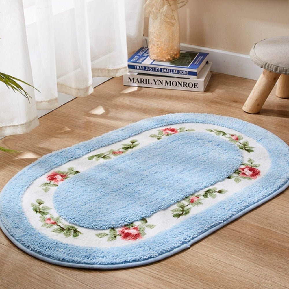 Tapis de bain Antidérapant Microfibre Douce Forme Ovale