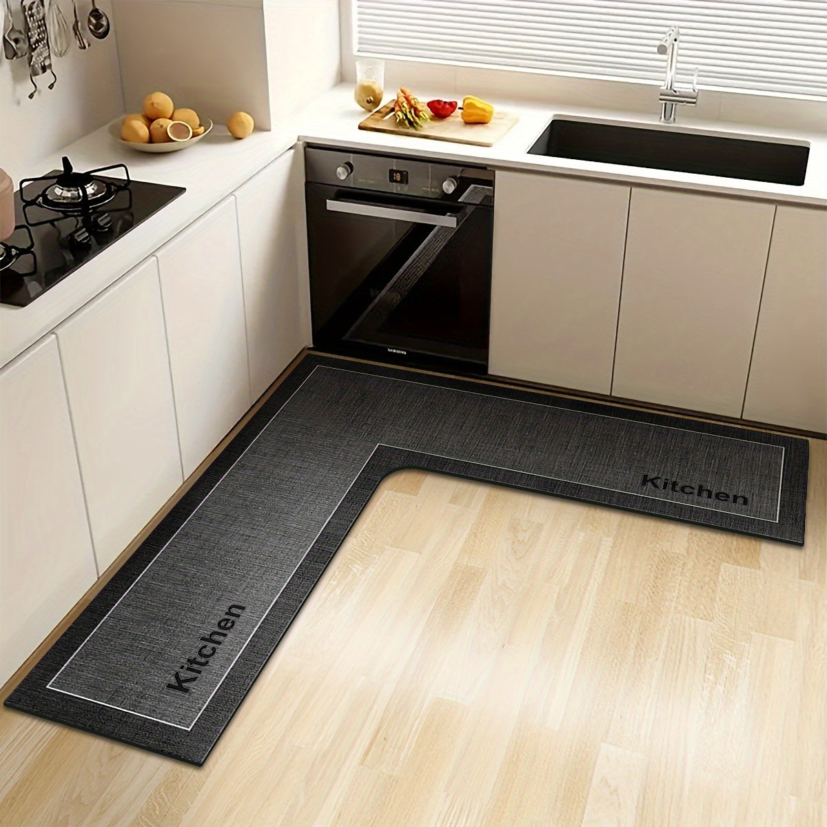 Tapis de Cuisine en L Confortable 4