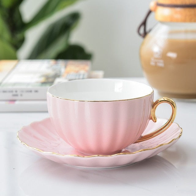 Tasse en Céramique Créative avec Soucoupe Design Artistique 6