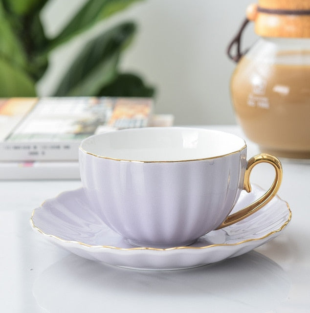 Tasse en Céramique Créative avec Soucoupe Design Artistique 8