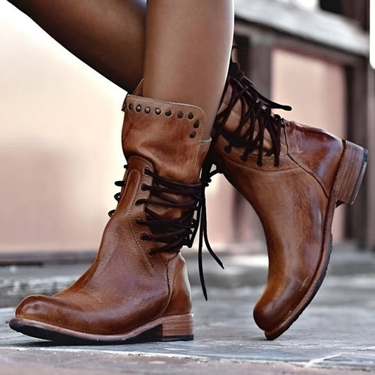 Bottes Femme Élégantes mi-mollettes Robustes - Foivo