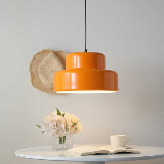 Lampe Suspendue Design Vintage Rouge Vibrant - Foivo