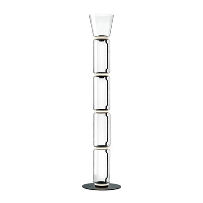 Lampe de Sol Élégante en Verre avec Éclairage Doux