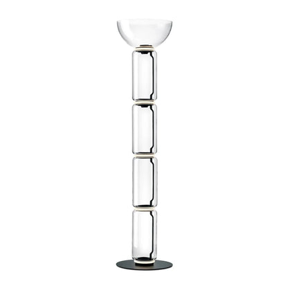Lampe de Sol Élégante en Verre avec Éclairage Doux