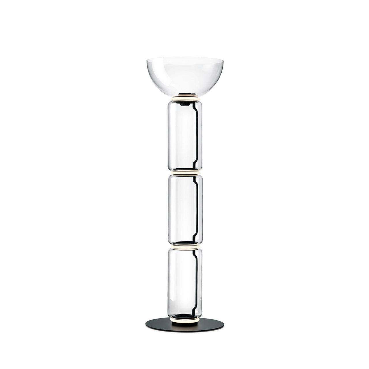 Lampe de Sol Élégante en Verre avec Éclairage Doux