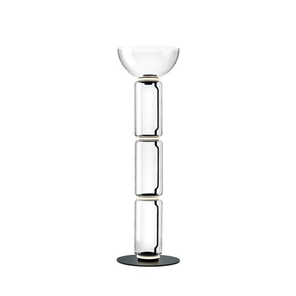 Lampe de Sol Élégante en Verre avec Éclairage Doux