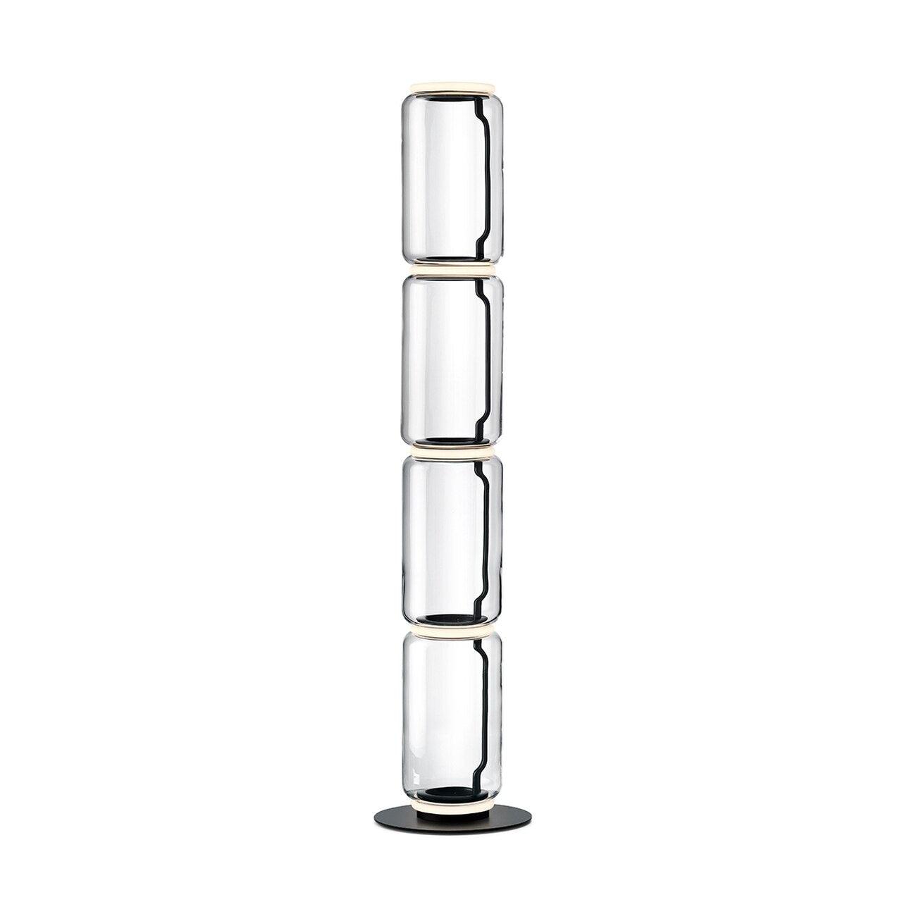 Lampe de Sol Élégante en Verre avec Éclairage Doux